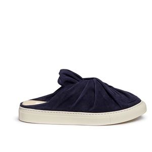 Ports 1961 Suede Front Knot Mule Navy Slip Ons Womens Size 37